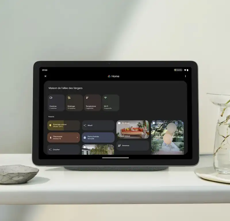 google nest hub écran assistant vocaux google IMMOTIK