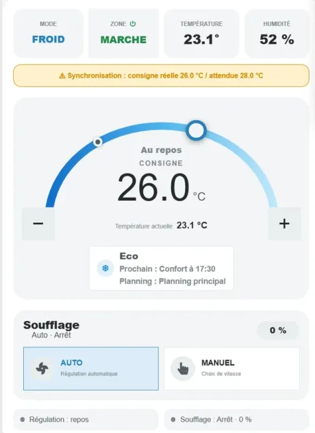 Commande de chauffage sur mesure développée sous Jeedom