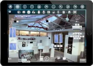 Interface sur mesure Immotik, photo-réalisme 2D (Jeedom)